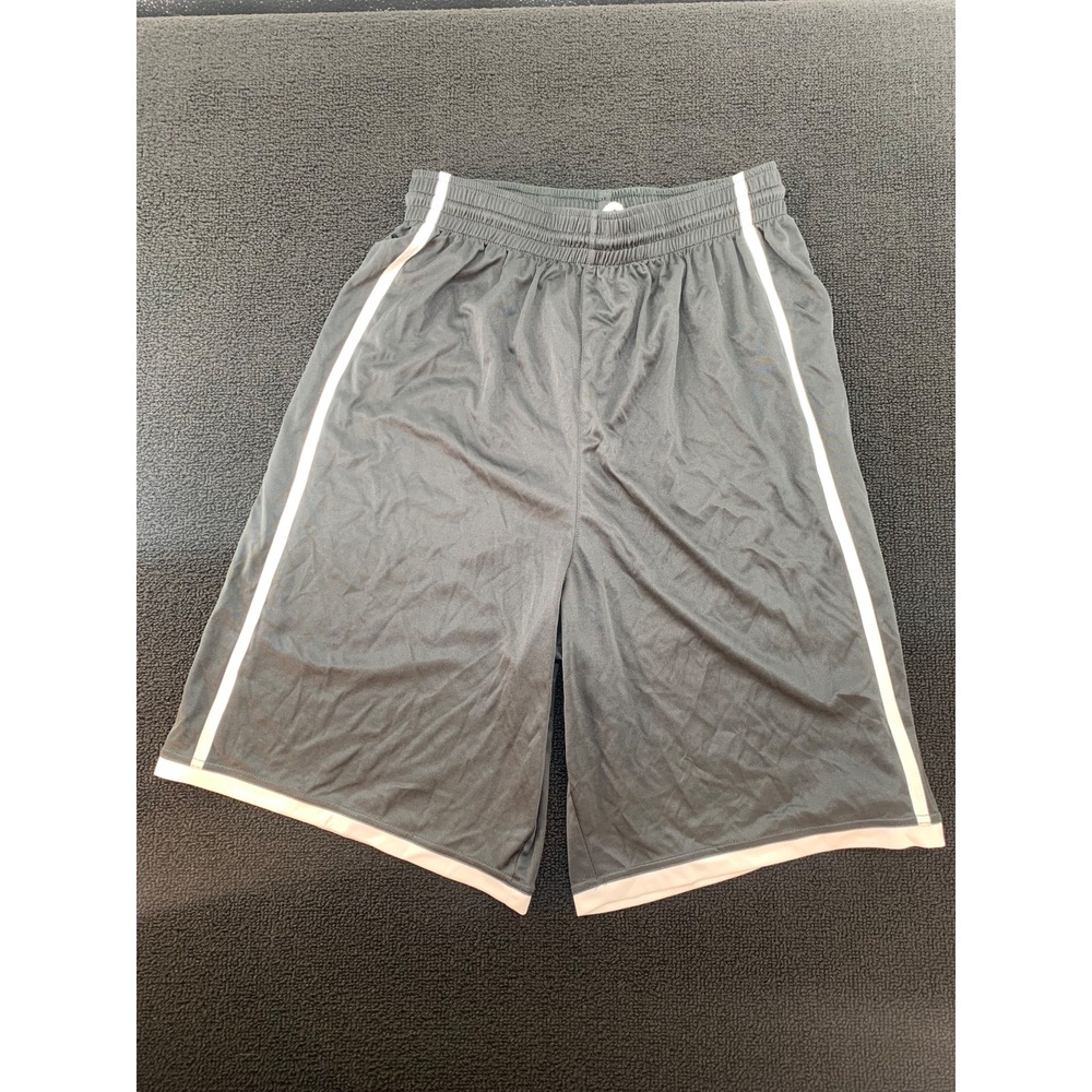 Alleson Athletic Black White Stripe Basketball Shorts Men's Size Medium Athletic